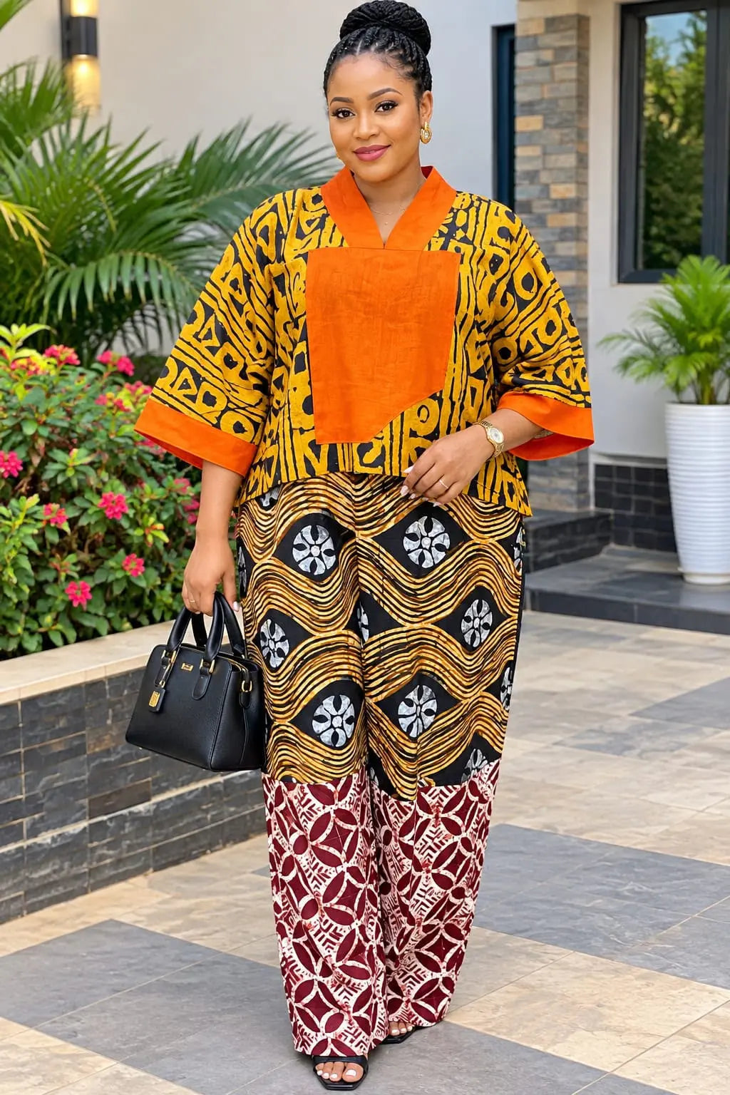 JGC Colour Pop Kaftan — Golden Waves