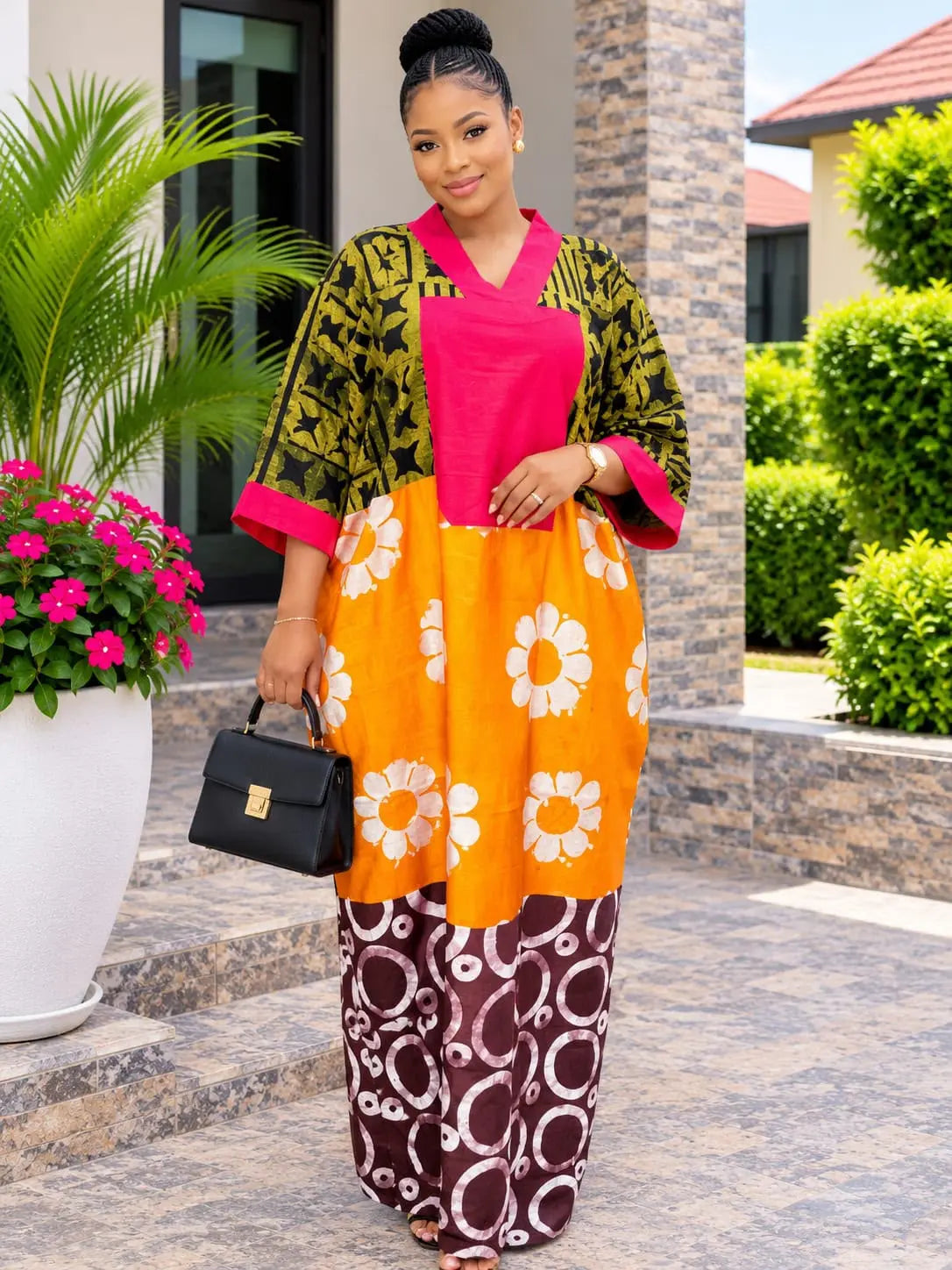 JGC Colour Pop Kaftan — Sunset Bloom