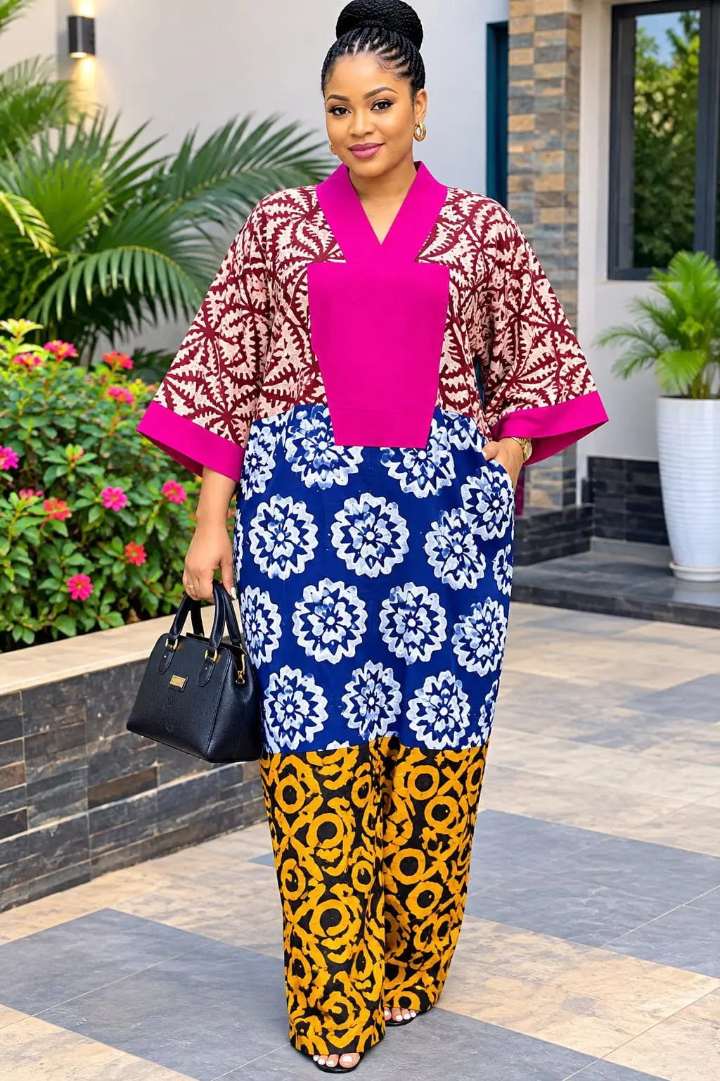 JGC Colour Pop Kaftan – Electric Bloom