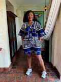 JGC Kauli Short Set — Blue & Black Mosaic
