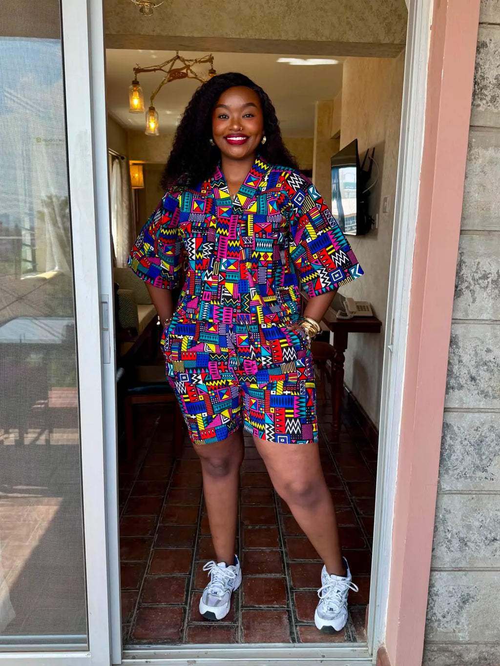 JGC Kauli Ankara Top — Multicolour Geometric