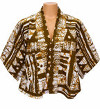 JGC Kauli Ankara Top — Brown & Cream Abstract