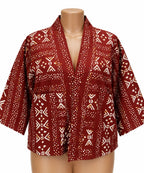 JGC Kauli Ankara Top — Red & White Geometric