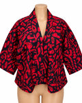 JGC Kauli Ankara Top — Red & Black Abstract