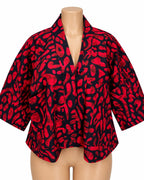JGC Kauli Ankara Top — Red & Black Abstract