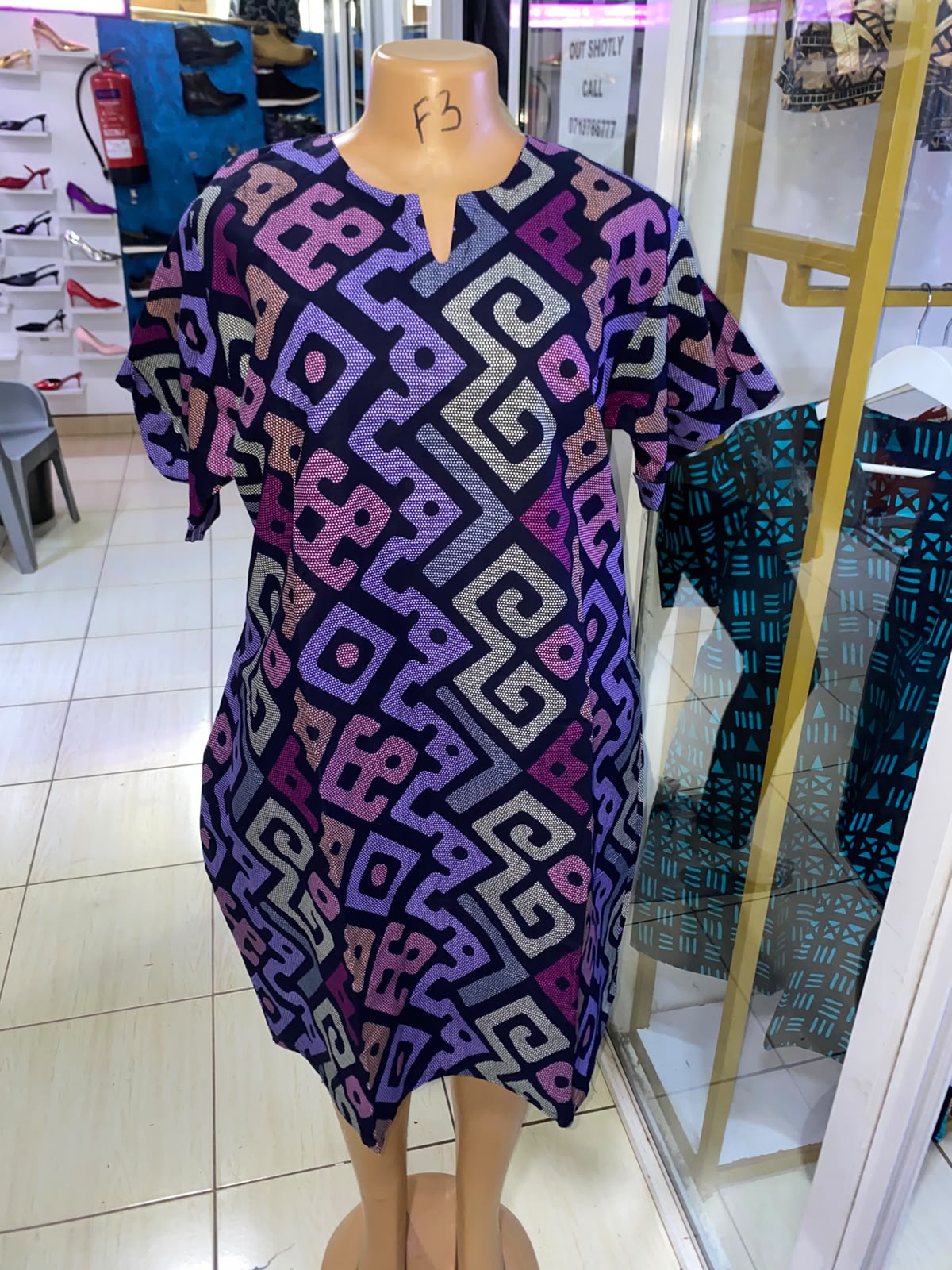 JGC Sundress — Purple & Pink Geometric