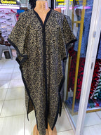 JGC Poncho Kimono — Black & Gold Floral