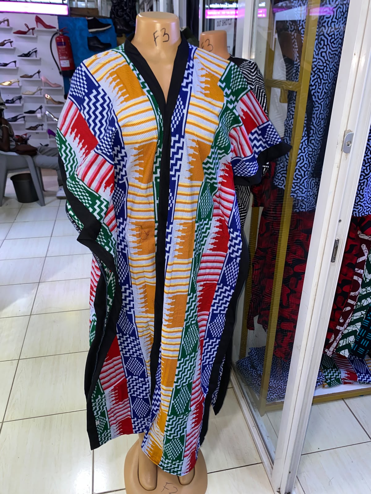 JGC Poncho Kimono — Multicolor Geometric