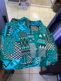 JGC Palazzo Set — Teal & Turquoise Geometric
