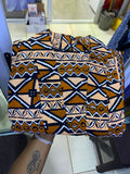 JGC Palazzo Set — Mustard & Navy Geometric