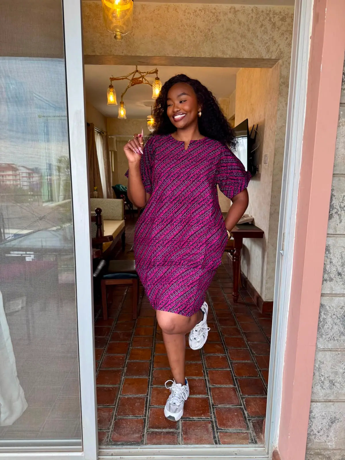 JGC Sundress — Pink & Black Pattern